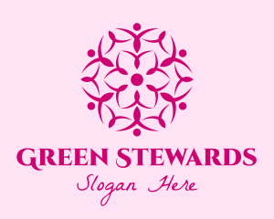 Pink Flower Spa logo design