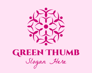 Pink Flower Spa logo design