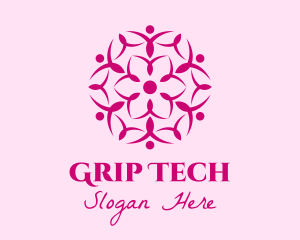 Pink Flower Spa logo design