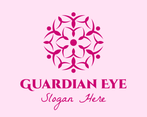 Pink Flower Spa logo design