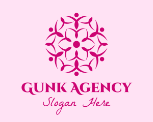 Pink Flower Spa logo design