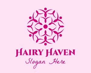 Pink Flower Spa logo design