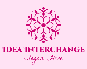 Pink Flower Spa logo design