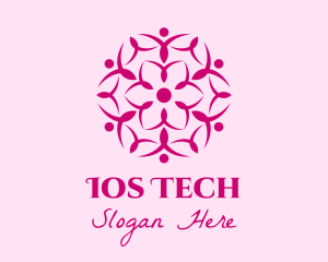 Pink Flower Spa logo design