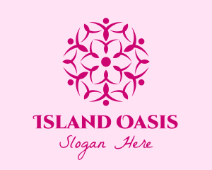 Pink Flower Spa logo design