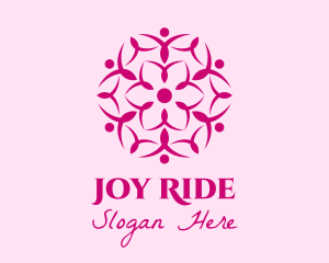 Pink Flower Spa logo design