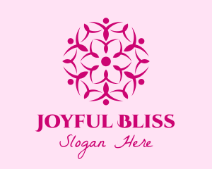 Pink Flower Spa logo design