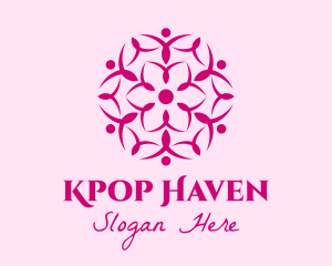 Pink Flower Spa logo design