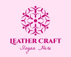 Pink Flower Spa logo design