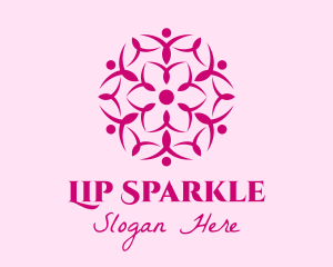 Pink Flower Spa logo design