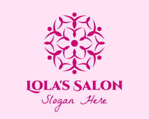 Pink Flower Spa logo design