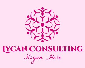 Pink Flower Spa logo design