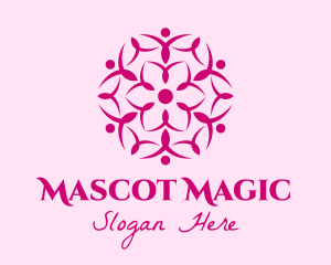 Pink Flower Spa logo design