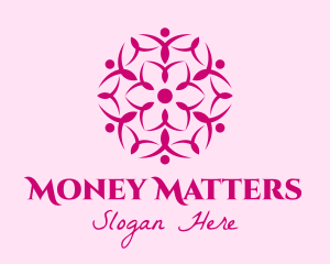 Pink Flower Spa logo design