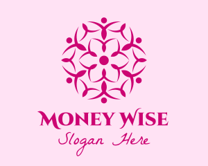 Pink Flower Spa logo design