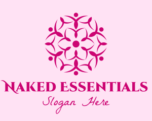 Pink Flower Spa logo design