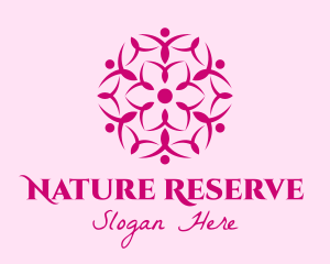 Pink Flower Spa logo design