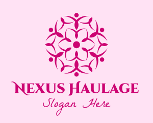 Pink Flower Spa logo design