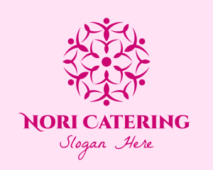 Pink Flower Spa logo design