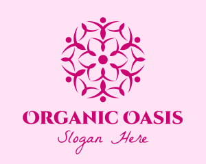 Pink Flower Spa logo design