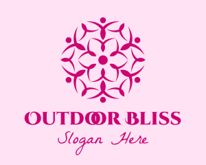 Pink Flower Spa logo design