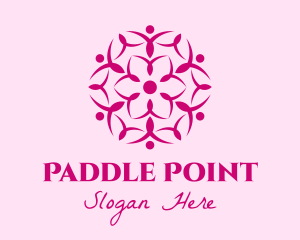 Pink Flower Spa logo design