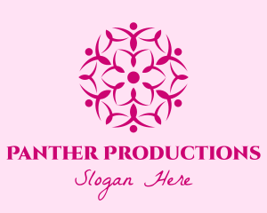 Pink Flower Spa logo design