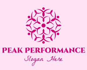 Pink Flower Spa logo design