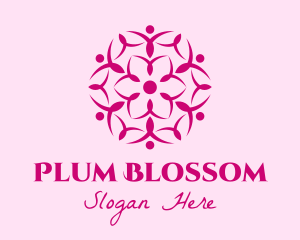 Pink Flower Spa logo design