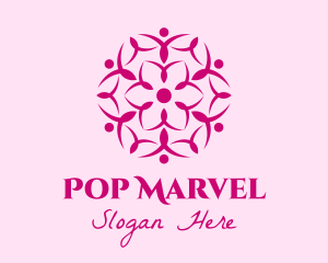 Pink Flower Spa logo design