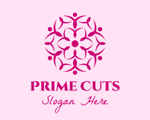 Pink Flower Spa logo design