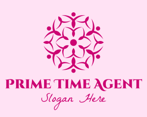 Pink Flower Spa logo design