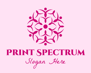 Pink Flower Spa logo design