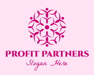 Pink Flower Spa logo design