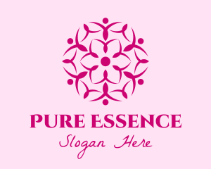 Pink Flower Spa logo design