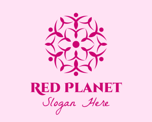 Pink Flower Spa logo design