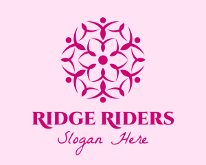 Pink Flower Spa logo design