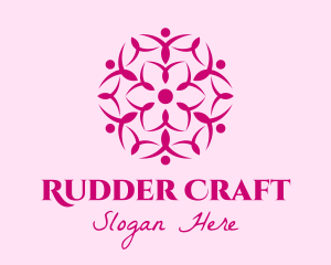 Pink Flower Spa logo design