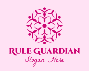 Pink Flower Spa logo design