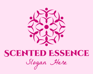 Pink Flower Spa logo design