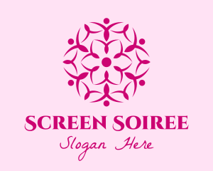 Pink Flower Spa logo design