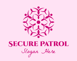 Pink Flower Spa logo design