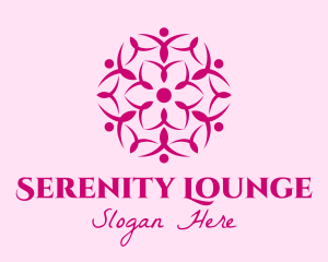 Pink Flower Spa logo design