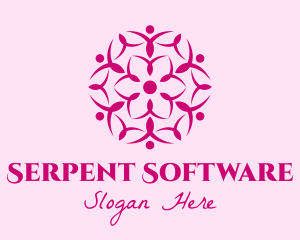 Pink Flower Spa logo design