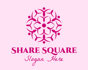 Pink Flower Spa logo design