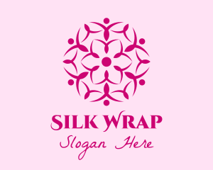 Pink Flower Spa logo design