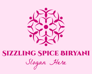 Pink Flower Spa logo design