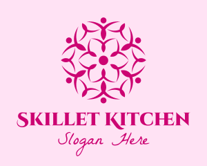 Pink Flower Spa logo design