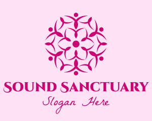 Pink Flower Spa logo design