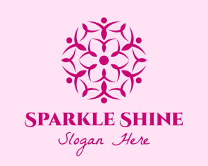 Pink Flower Spa logo design